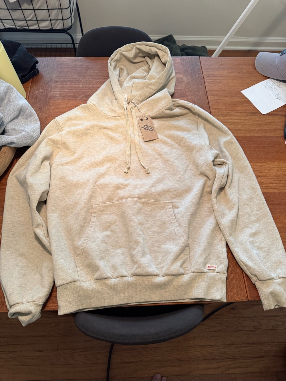 American Rag Hoodie - Cream/Tan